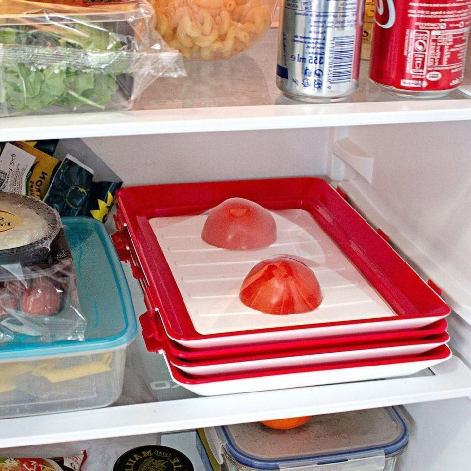 Food Preservation Tray Plastic Wrap Reusable Meat Vegetable Fruit